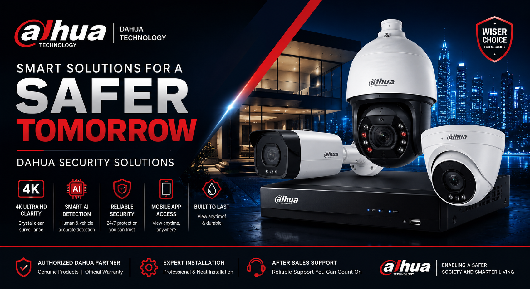 Professional Dahua IP CCTV camera system