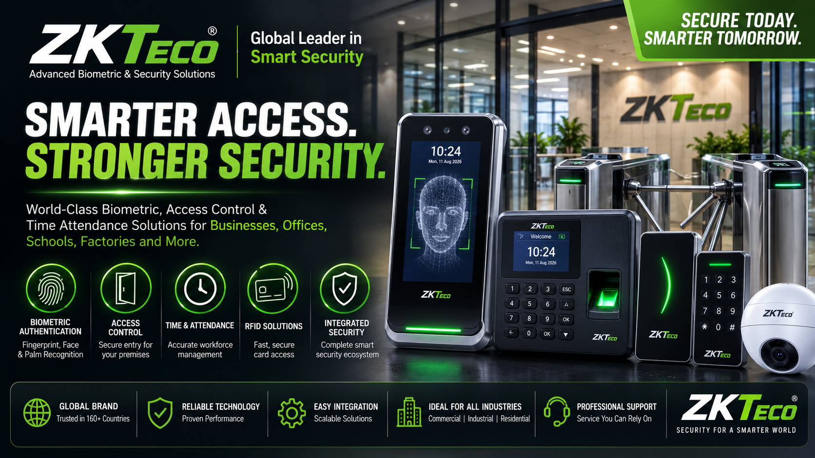 ZKTeco biometric access control system